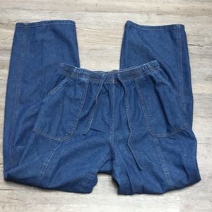 Gloria Vanderbilt Tie Elastic Band Waist Jeans P35
